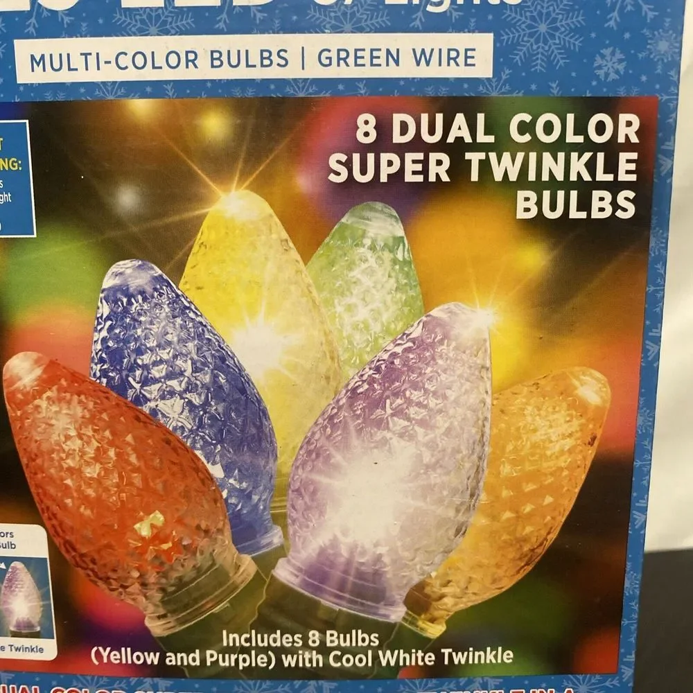 25 LED Christmas Light‎ Set C7 Indoor Outdoor Home Holiday Party String Lights
